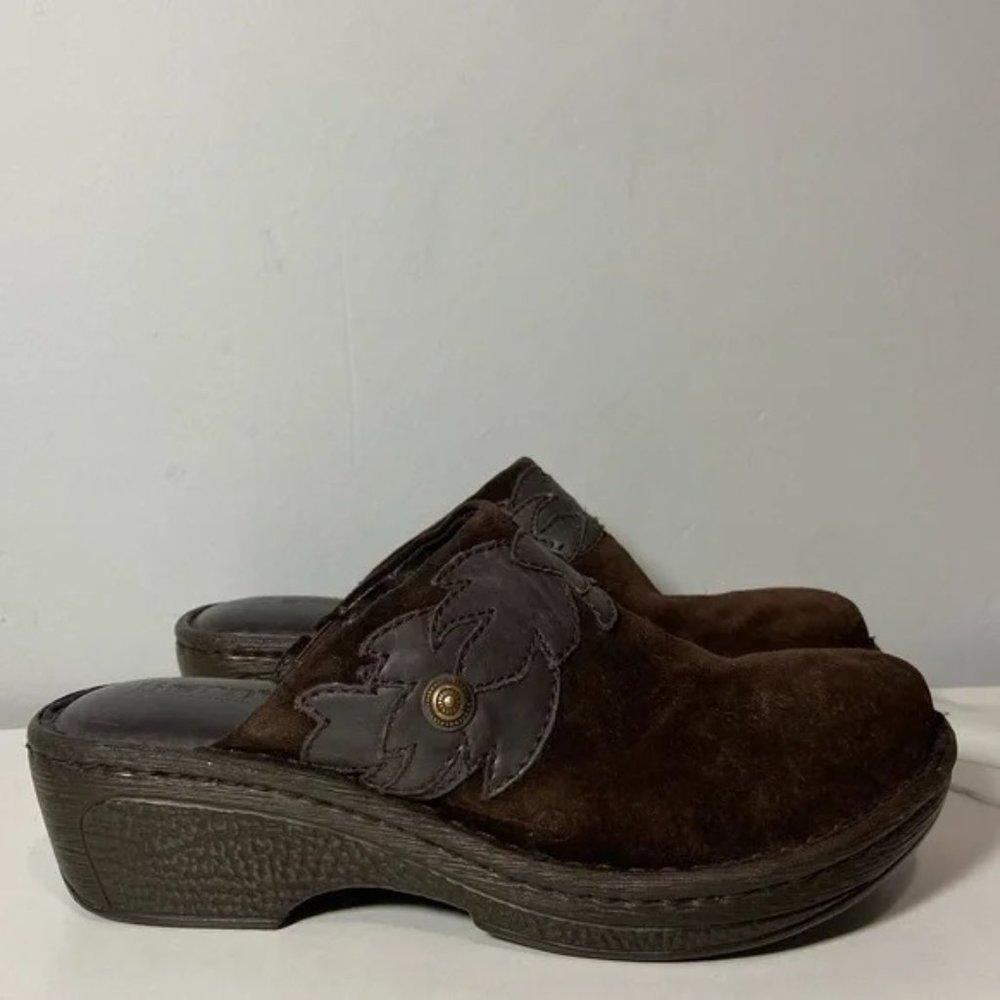 Brown Leather Born Handcrafted Footwear Clogs | Mules Size 9 | Size 40.5